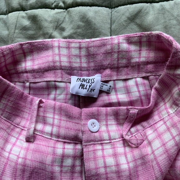 Pink Plaid Pants - Picture 3 of 4